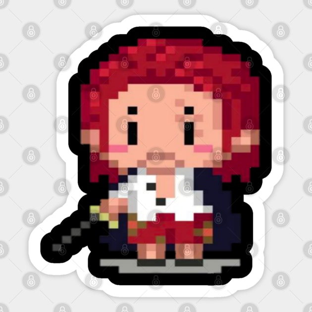 Shanks 8bit Sticker by Kopi Aiko Art